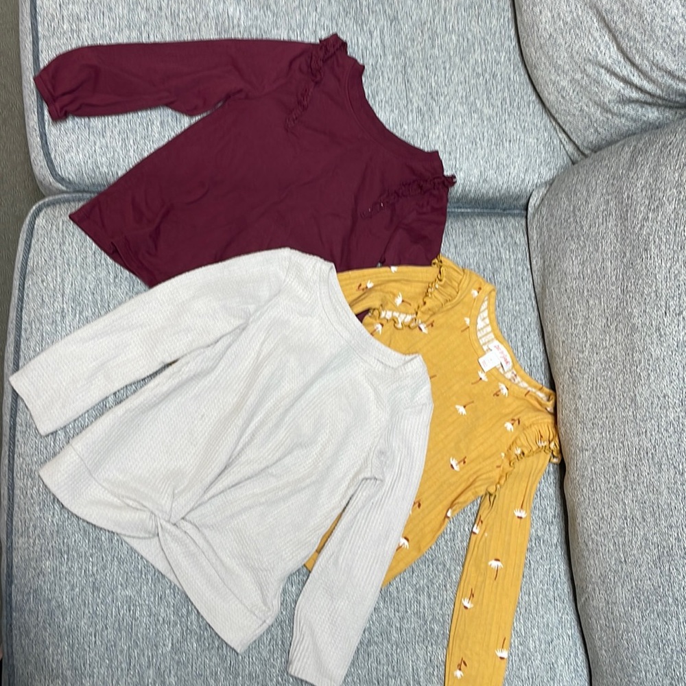 Three longsleeve toddler shirt, size 4T